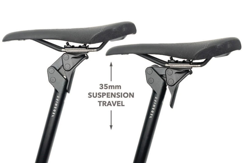 Load image into Gallery viewer, Redshift Sports ShockStop Endurance Suspension Seatpost - 27.2 x 350mm, 35mm Travel, Aluminum, Black - TCR Sport Lab
