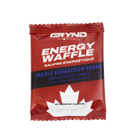 Grynd - Organic Energy Waffles -  Maple Saskatoon Berry single - 31g