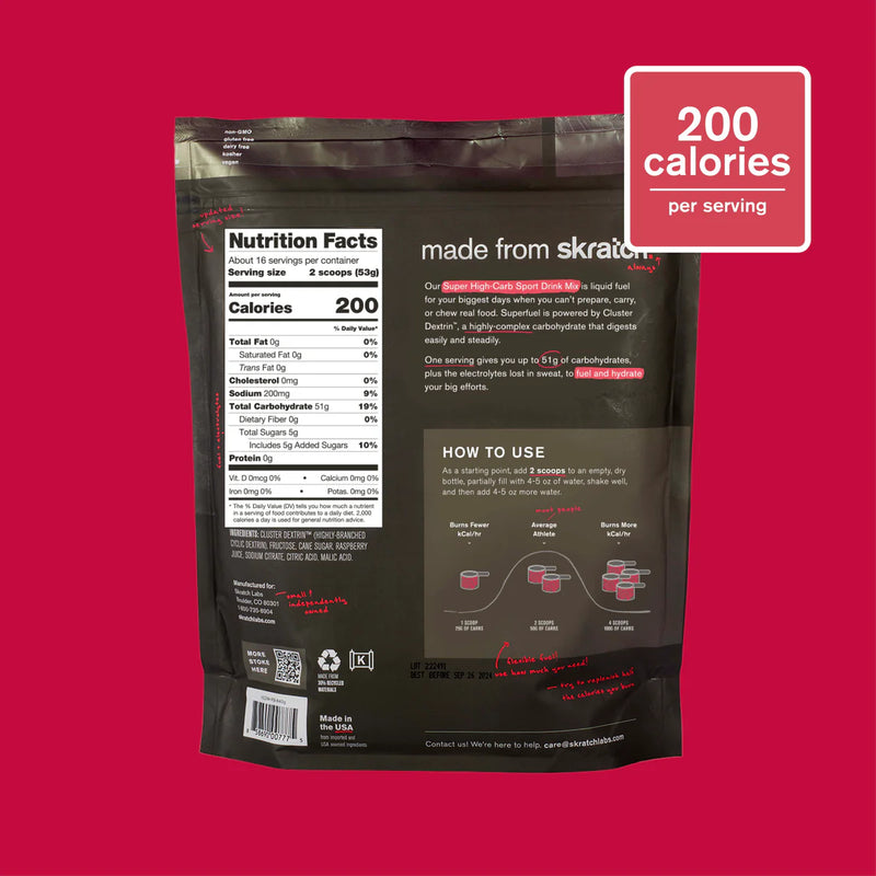 Load image into Gallery viewer, Skratch Labs  Super High Carb  Drink Mix  840g
