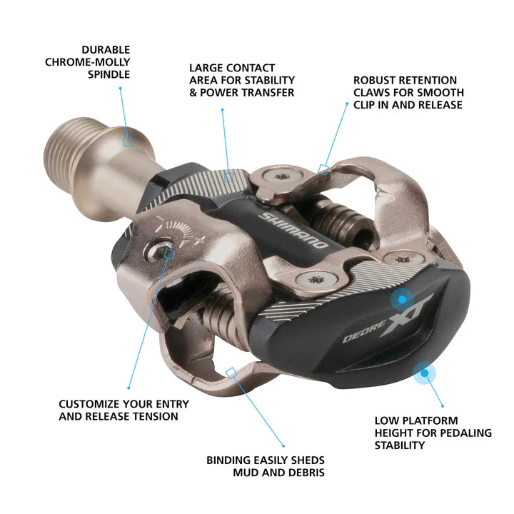 Load image into Gallery viewer, Shimano - Pedal  PD-M8100  Deore XT  SPD Pedal  W/Cleat(SM-Sh51)
