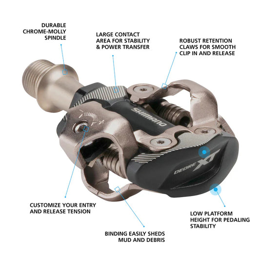 Shimano - Pedal  PD-M8100  Deore XT  SPD Pedal  W/Cleat(SM-Sh51)