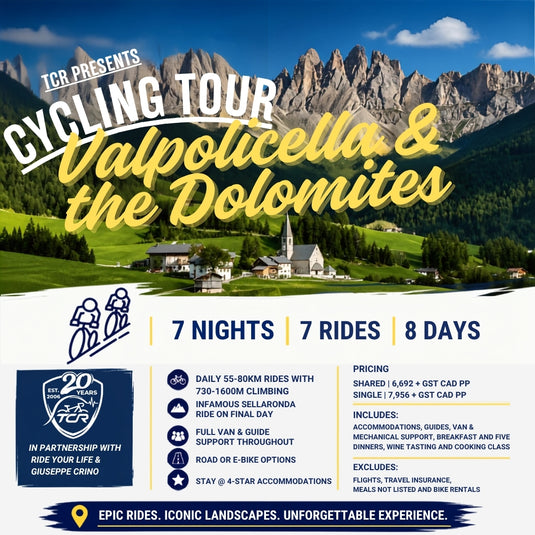 Valpolicella & the Dolomites Cycling Camp 2027