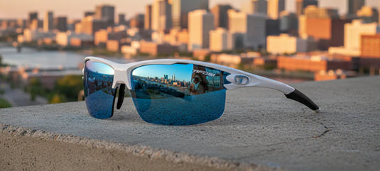 Tifosi, Sunglasses, Rivet, Matte White, Clarion Blue/AC Red/Clear