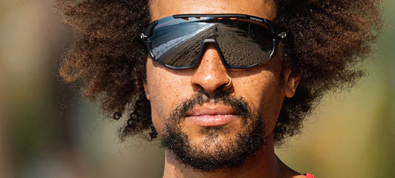 Load image into Gallery viewer, Tifosi- Sunglasses -  Sledge Lite- Matte Black- Smoke/AC Red/Clear Lens - TCR Sport Lab
