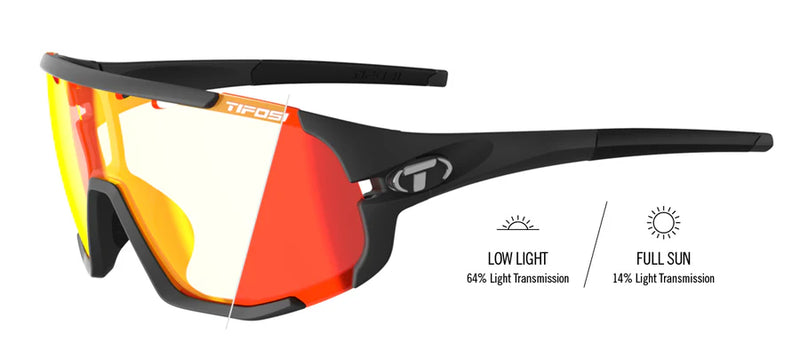 Load image into Gallery viewer, Tifosi - Sledge Lite, Matte Black Fototec Sunglasses , Clarion Red Fototec - TCR Sport Lab
